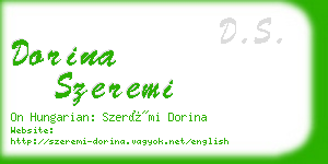 dorina szeremi business card